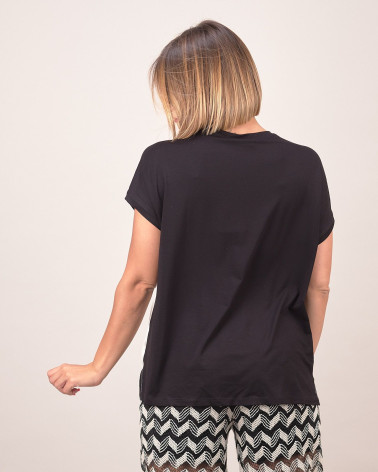 T-shirt avorio con stampa L’Amour