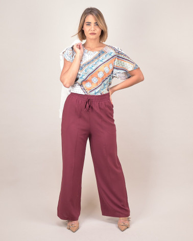 Pantaloni larghi in viscosa