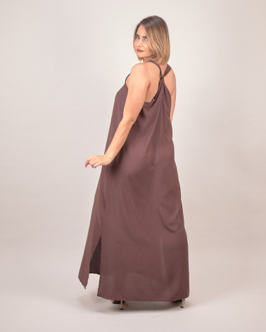 Abito lungo in viscosa