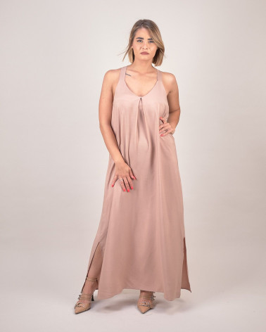 Abito lungo in viscosa