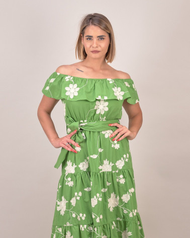 Abito lungo in viscosa