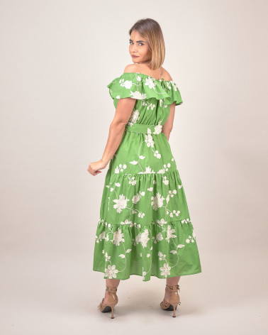 Abito lungo in viscosa