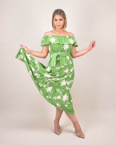 Abito lungo in viscosa