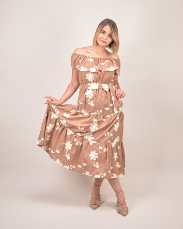 Abito lungo in viscosa