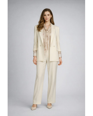 Giacca doppiopetto in cady burro