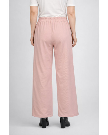 Pantaloni palazzo rosa in scuba