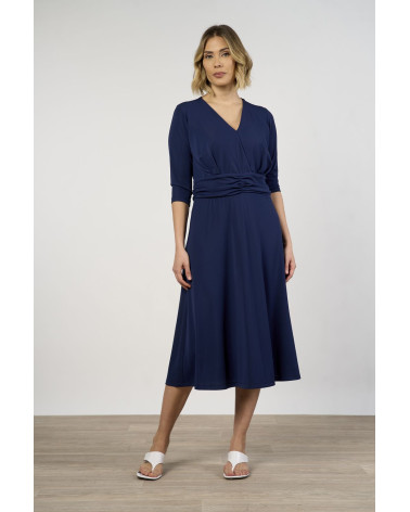 Abito midi con scollo a V