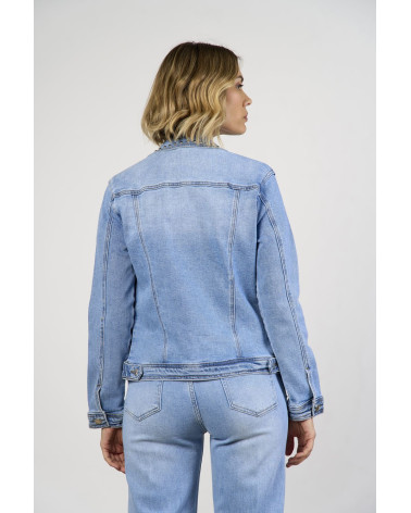 Giacca in denim con borchie