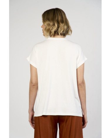 T-shirt bianca con stampa girl summer