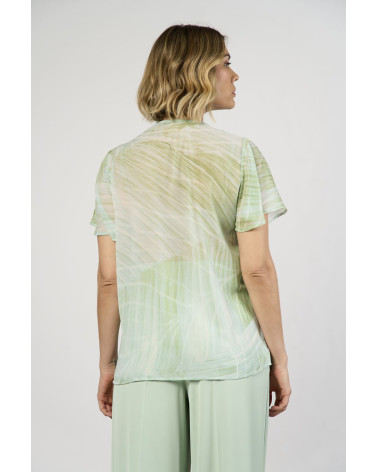 Blusa fantasia botanica in georgette