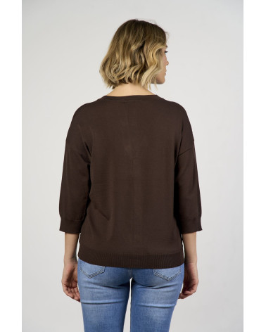 Cardigan in viscosa con applicazioni ricamate