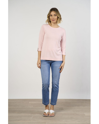 Maglia basic girocollo in viscosa