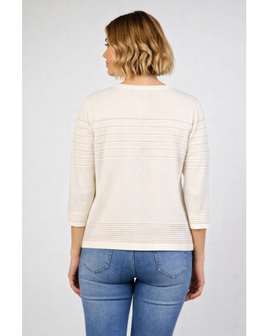 Cardigan in viscosa con inserti a righe