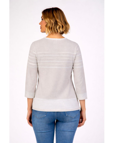 Maglia in viscosa con inserti a righe