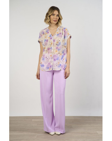 Camicia in georgette stampa floreale