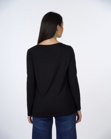 Maglia manica lunga con dettaglio gioiello