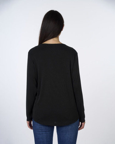 Maglia con scollo a V e bottoni decorativi