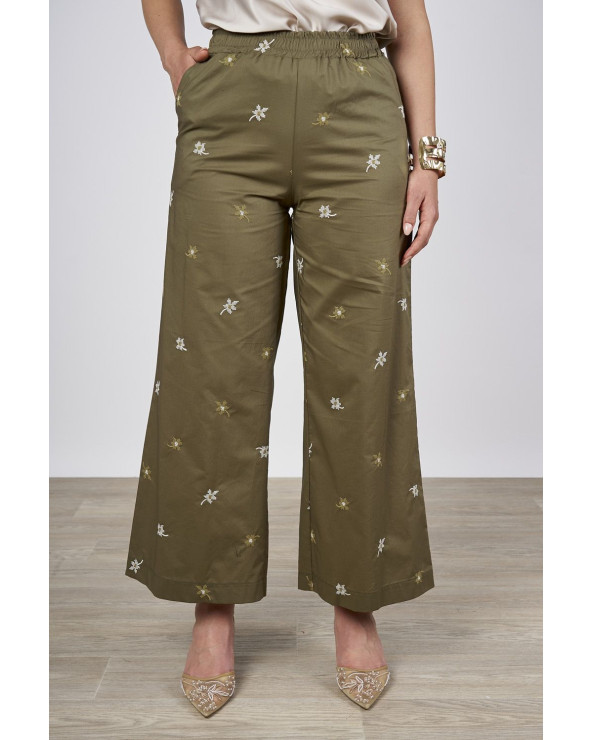 Pantaloni palazzo in cotone...