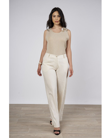 Pantaloni palazzo rigati