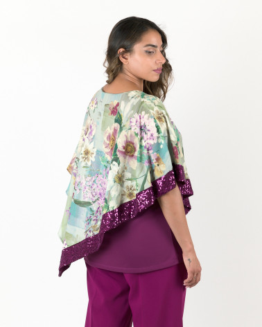 BLUSA A KIMONO IN FLOWERS