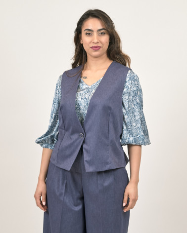 GILET IN CHAMBRAY