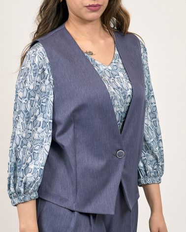 GILET IN CHAMBRAY