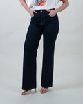Jeans Wide Leg in Denim Blu Scuro|Colore:Jeans