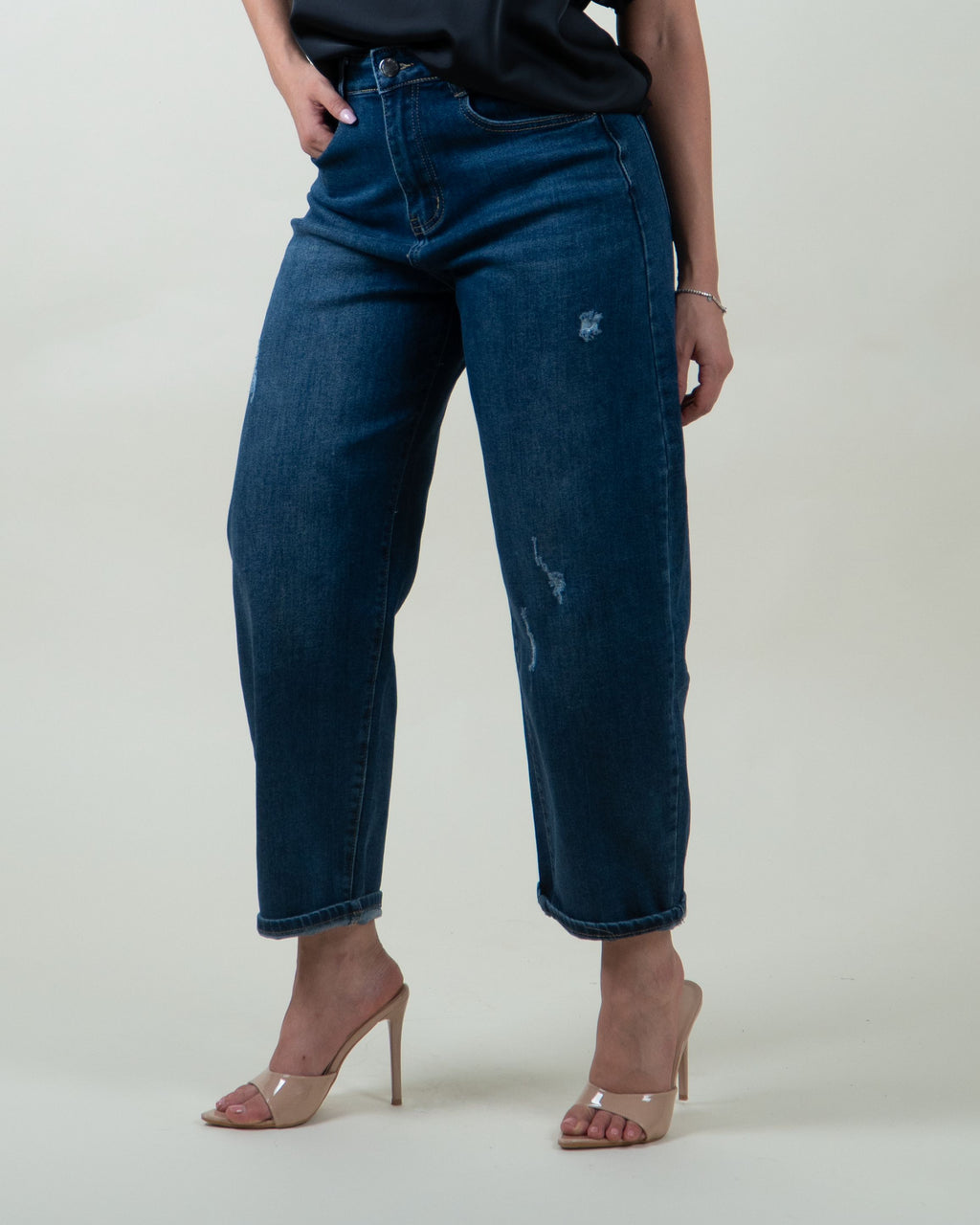 Jeans Ballon Cropped|Colore:Jeans