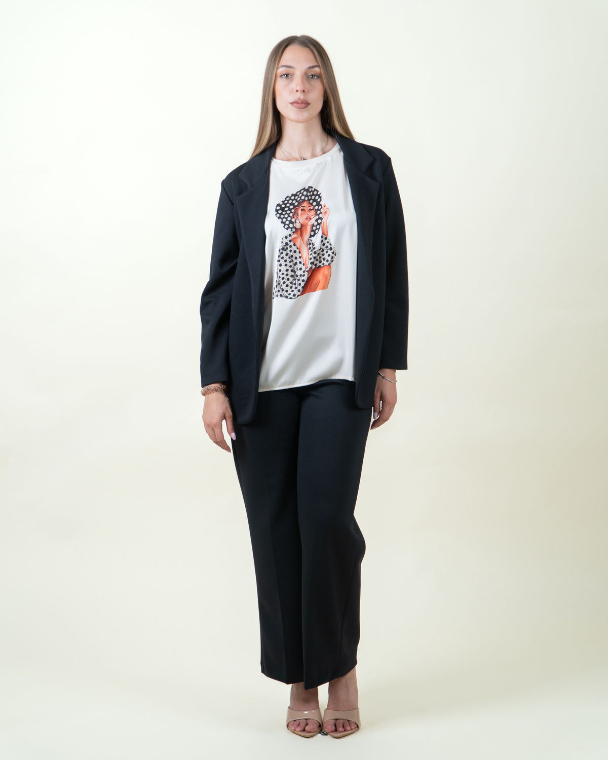 Blazer in felpa|Colore:Nero
