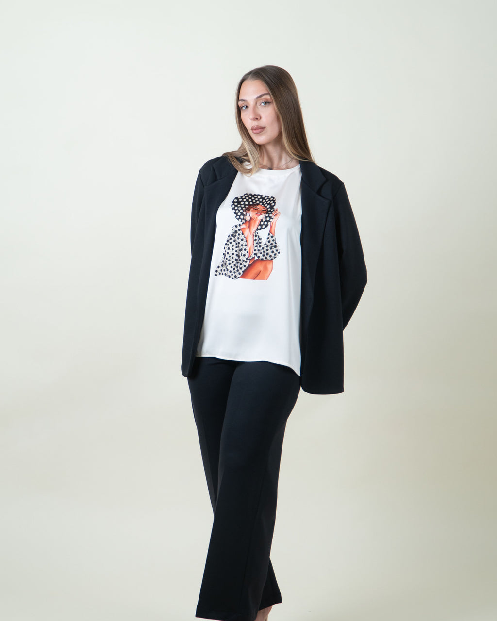 Blazer in felpa|Colore:Nero