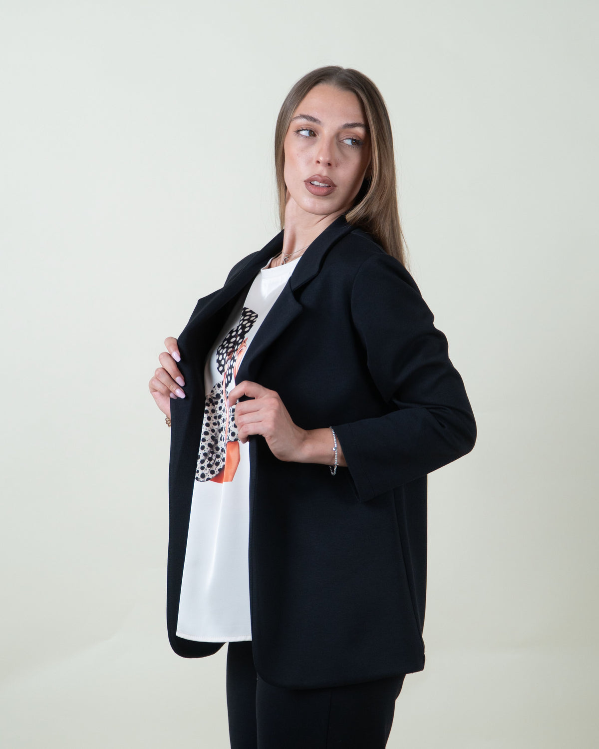 Blazer in felpa|Colore:Nero