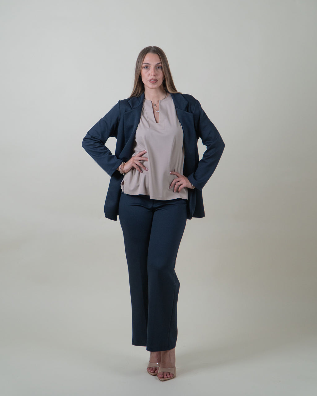 Blazer in felpa|Colore:Blu