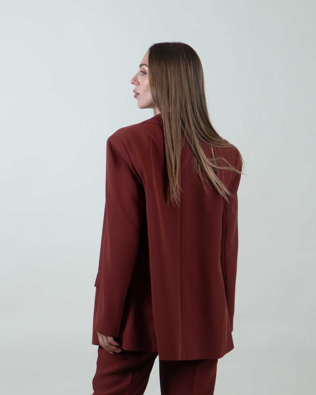 Blazer doppiopetto in cady tegola|Colore:Tegola 3