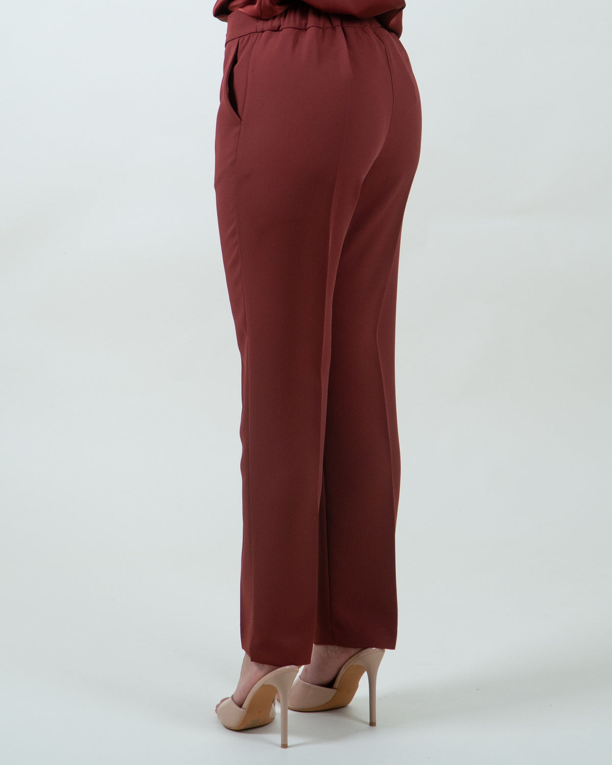 Pantaloni dritti in cady tegola|Colore:Tegola 4