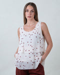Top a balze con pois tegola|Colore:Tegola 3