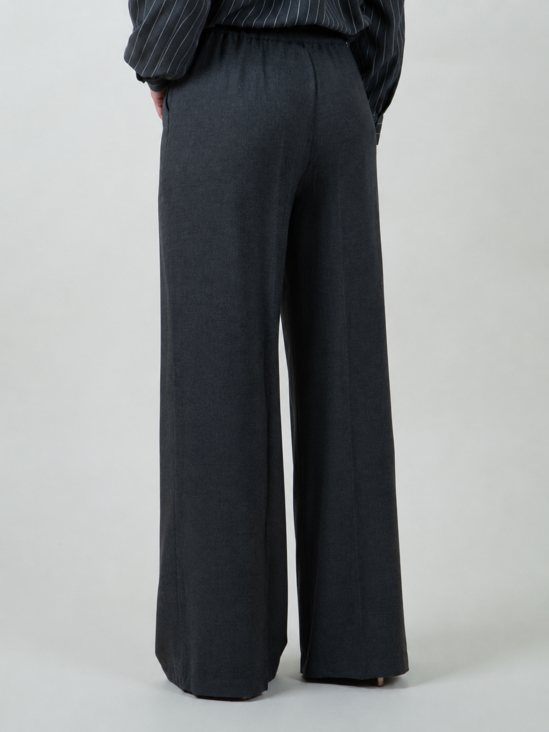 Pantaloni palazzo grigi in viscosa|Colore:Grigio
