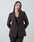 Blazer monopetto in cady|Colore:Moro