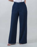 Pantaloni palazzo effetto denim|Colore:Jeans