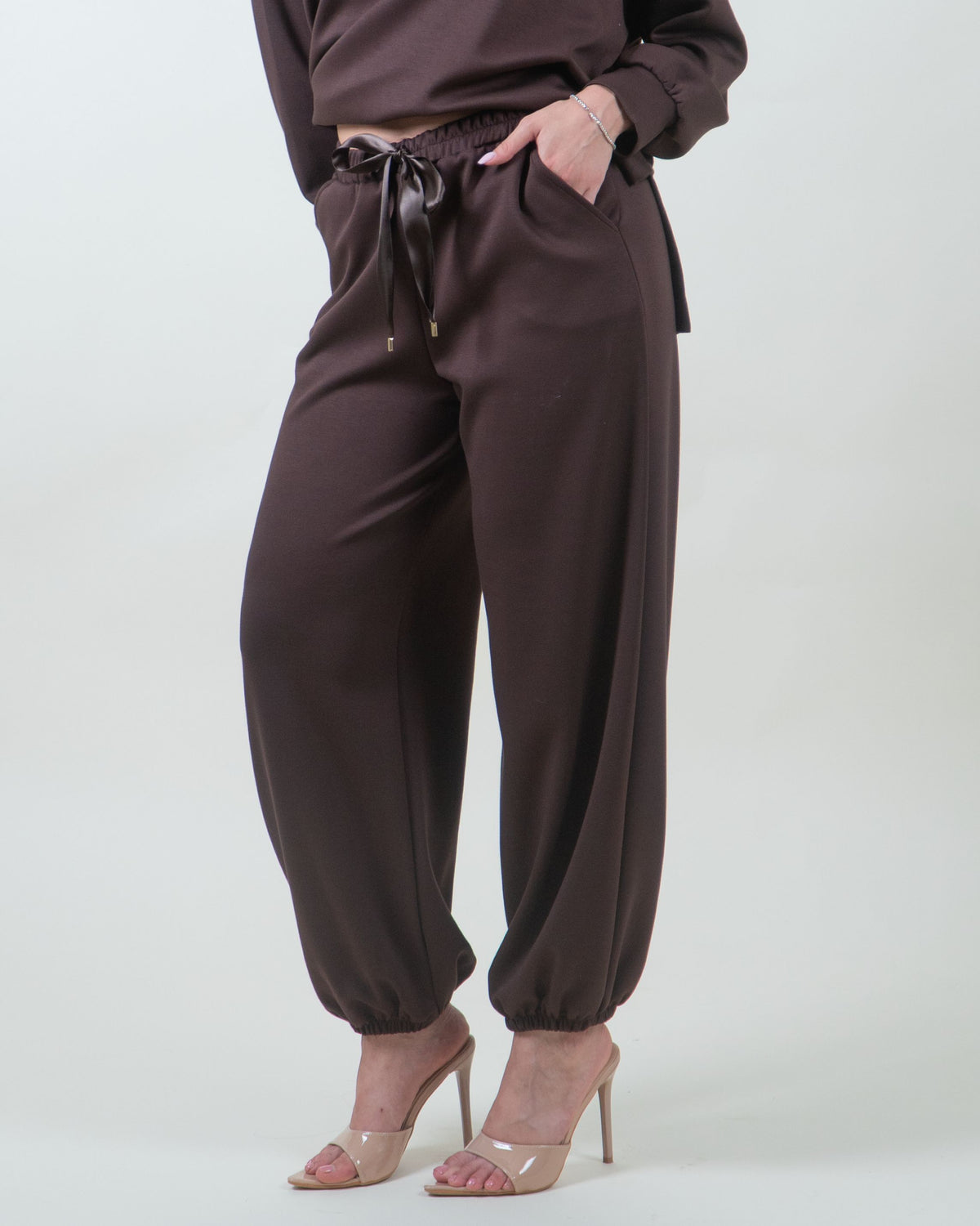Pantaloni jogger marrone|Colore:Marrone