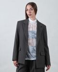 Blazer monopetto verde militare|Colore:Verde militare