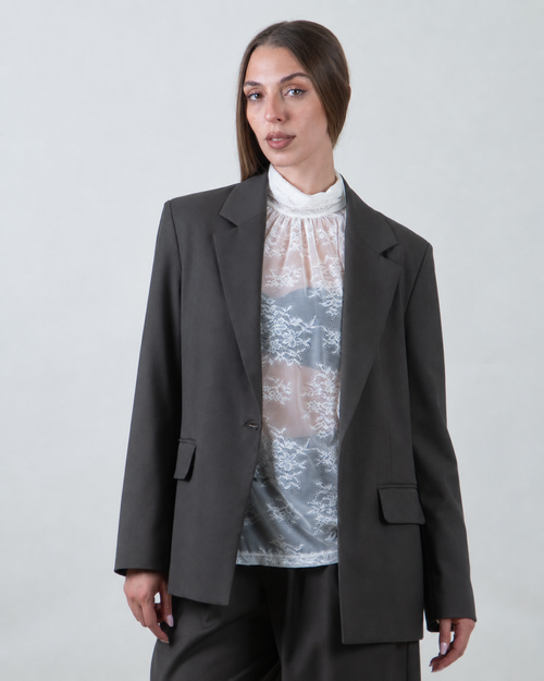 Blazer monopetto verde militare|Colore:Verde militare