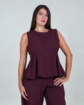 Top Peplum|Colore:Bordeaux