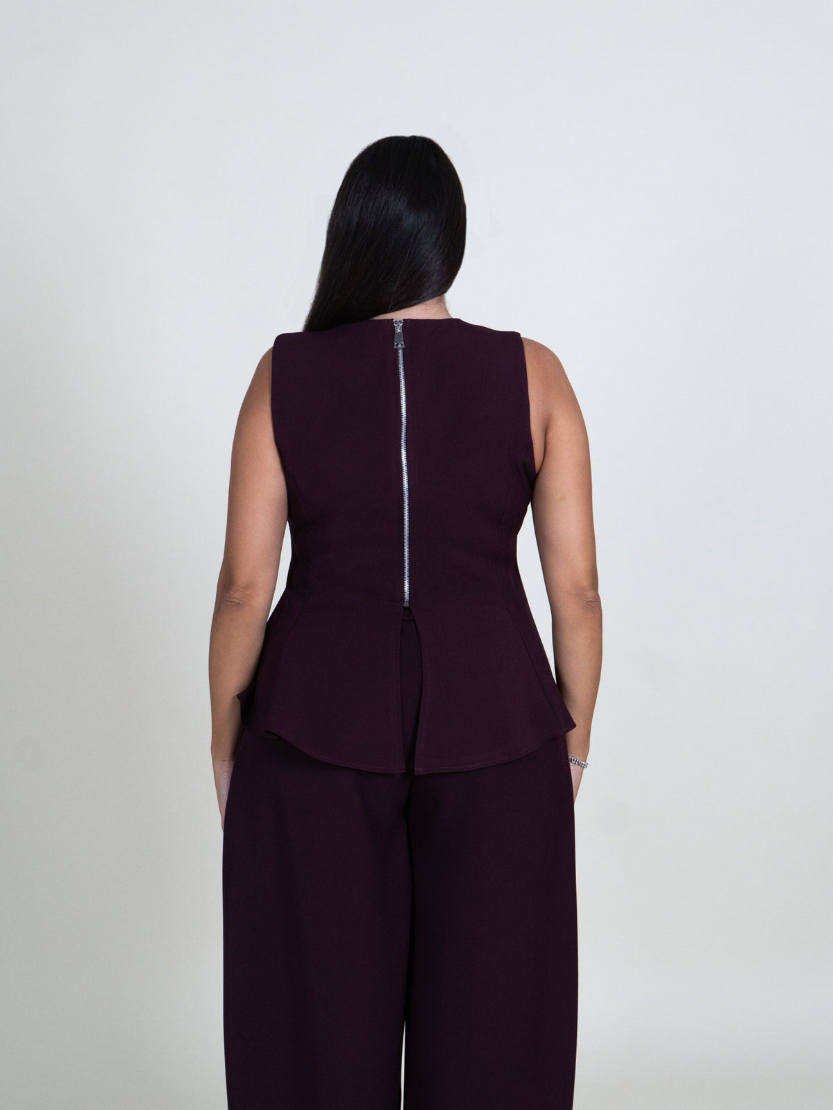 Top Peplum|Colore:Bordeaux