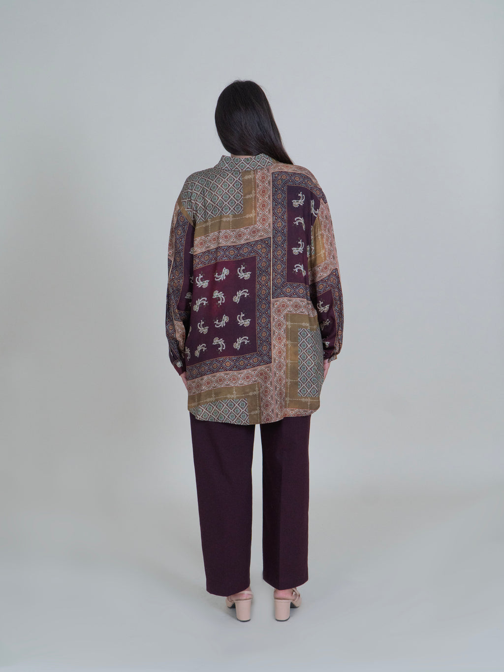 Camicia Oversize Fantasia Foulard|Colore:Fantasia