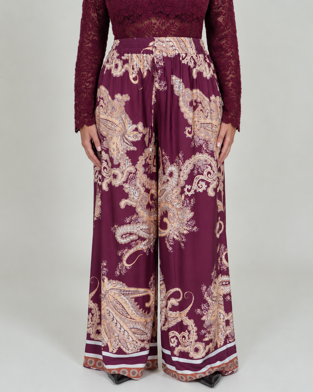 Pantaloni Palazzo Fantasia Paisley|Colore:Fantasia