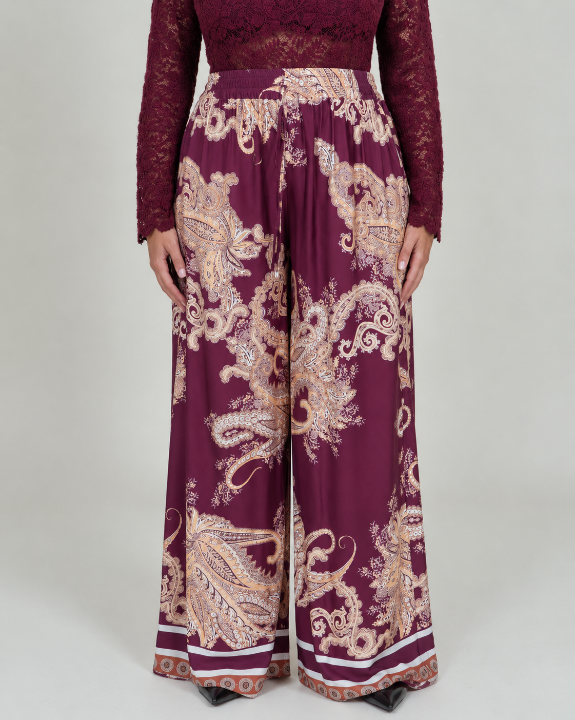 Pantaloni Palazzo Fantasia Paisley|Colore:Fantasia