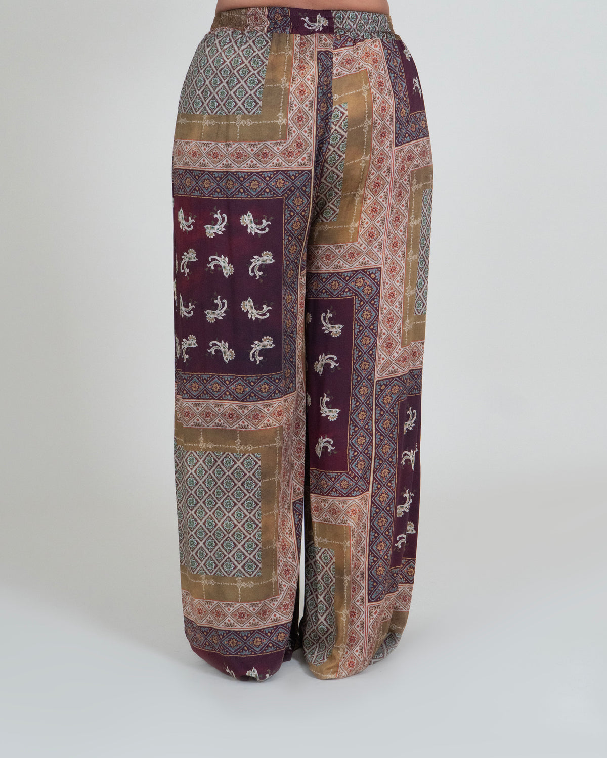 Pantaloni Palazzo Fantasia Foulard|Colore:Fantasia