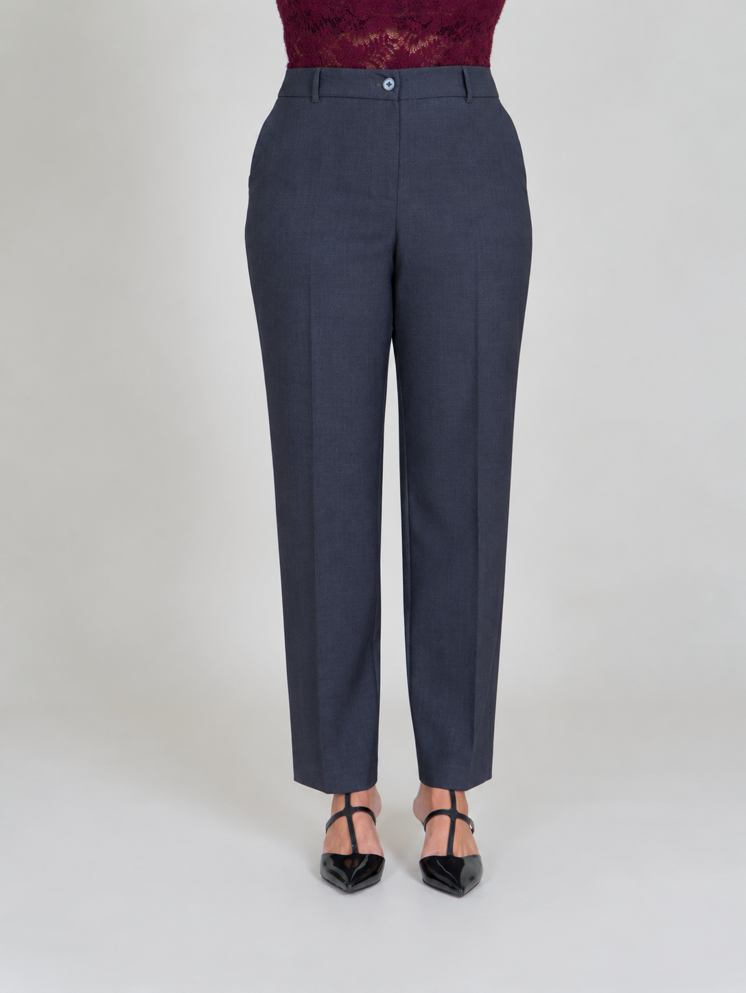 Pantaloni Sartoriali Grigi dalla Linea Dritta|Colore:Grigio