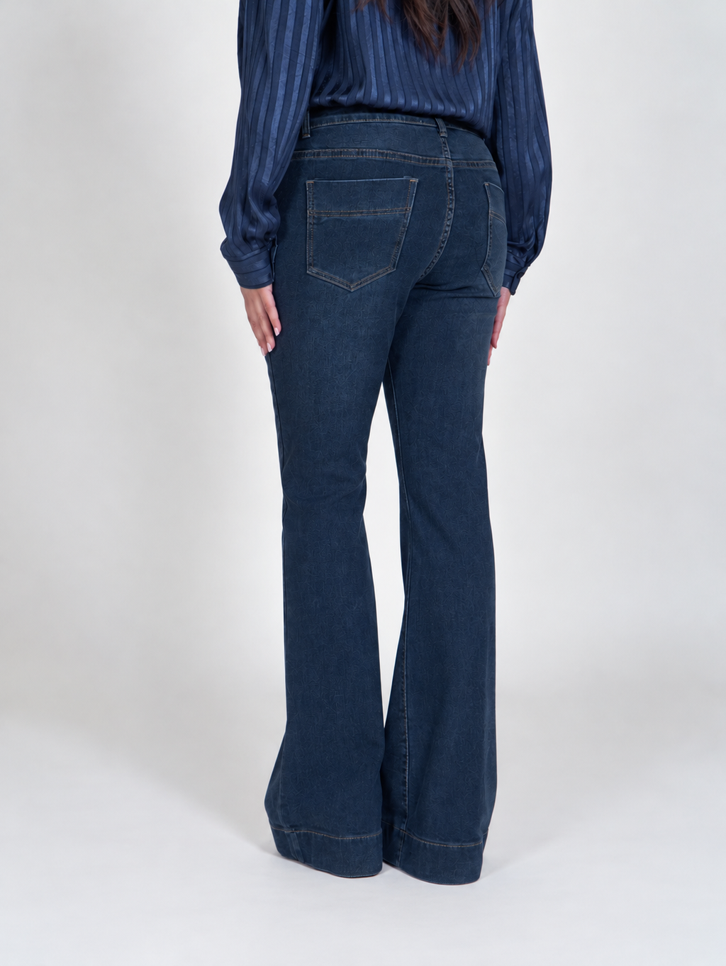 Jeans Flare in Denim Blu|Colore:Jeans
