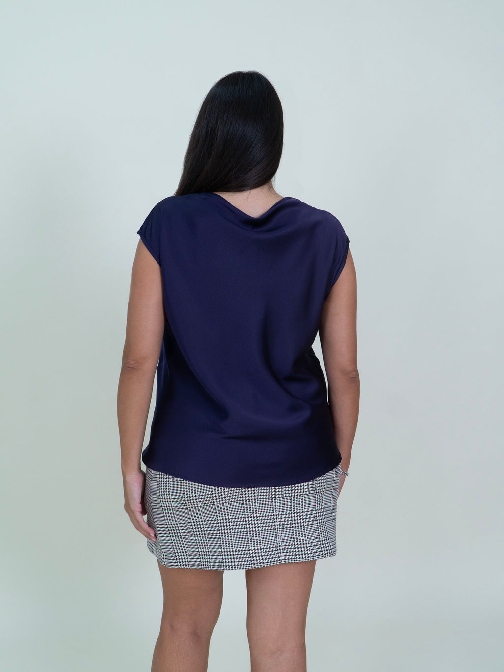 Top in raso con manica scesa|Colore:Viola